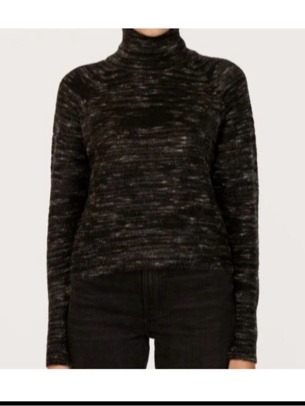 Autumn Cashmere Space Dye Raglan Mock Neck Cashmere Blend Sweater RP $450 Sz S